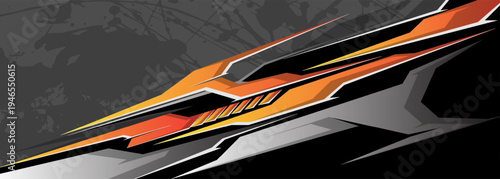 pick up truck and car decal design vector. abstract background livery for vehicle vinyl wrap