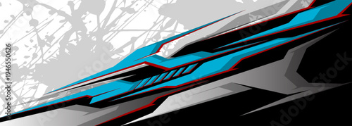 pick up truck and car decal design vector. abstract background livery for vehicle vinyl wrap