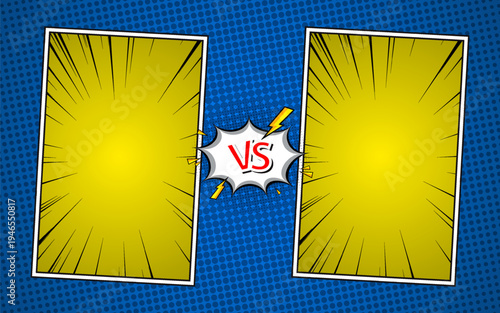 Comic cartoon abstract versus background template