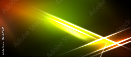 Abstract vibrant lines, glowing colors dominate dark background. Bright energy radiates, creating dynamic visual effect.
