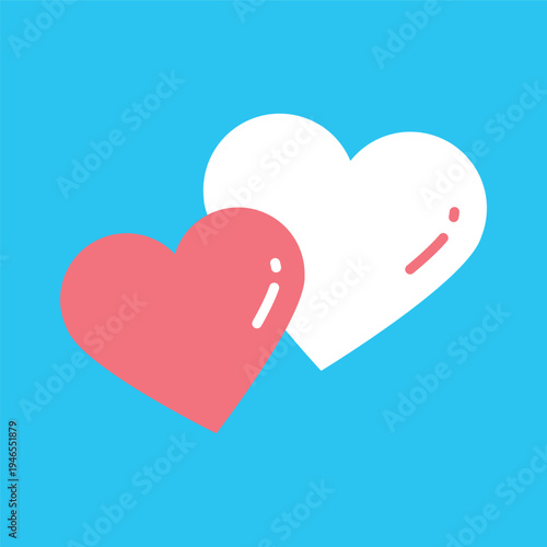 シンプルなデザインのハートアイコン