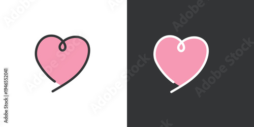 シンプルなデザインのハートアイコン