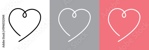 シンプルなデザインのハートアイコン