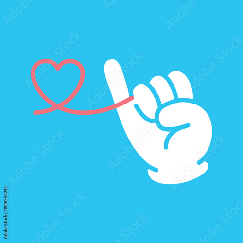 運命の赤い糸アイコン