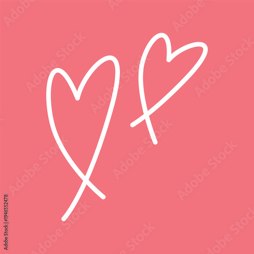 シンプルなデザインのハートアイコン