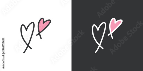 シンプルなデザインのハートアイコン