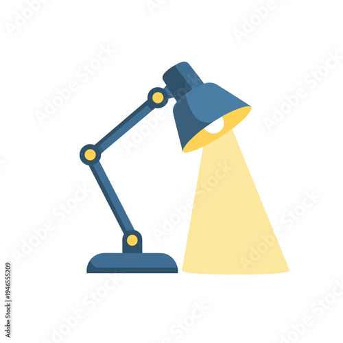 Desk lamp with a warm light beam