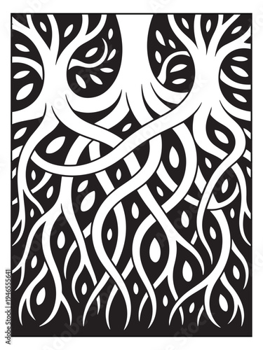 Nature monochrome coloring pages for adults and teens.