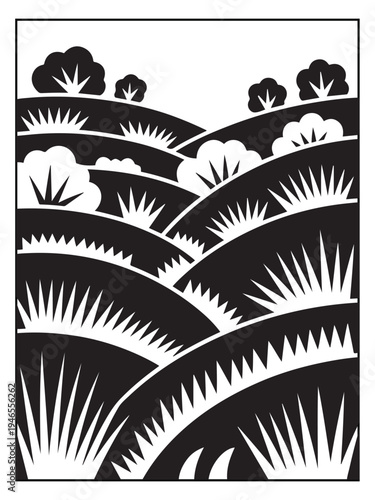 Nature monochrome coloring pages for adults and teens.