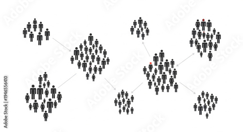 Network of People Connected - Social Connections and Community Concept.