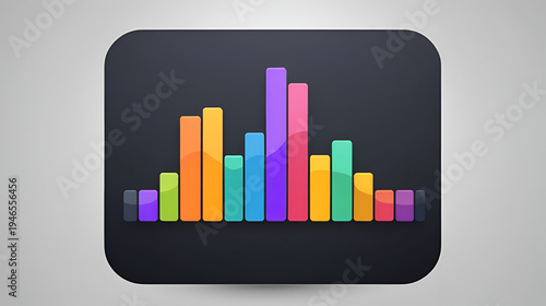 Obraz na płótnie histogram animated icon