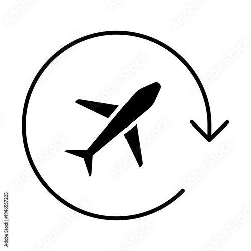 Aircraft icon vector. Plane train Illustration sign. Craft symbol. Airplane logo.