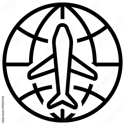 Aircraft icon vector. Plane train Illustration sign. Craft symbol. Airplane logo.