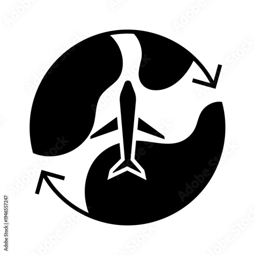 Aircraft icon vector. Plane train Illustration sign. Craft symbol. Airplane logo.