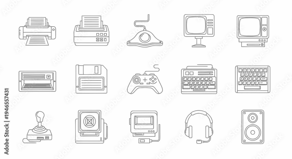 Fototapeta premium Collection of various gaming devices.