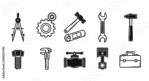Collection of various mechanical tools.