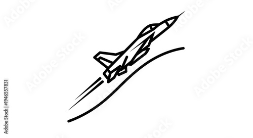 Jet Fighter Ascending Skyward