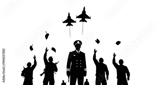 Military Heroes Celebrate Victory with Fighter Jets and Tributes