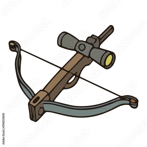 Crossbow with Scope Illustration