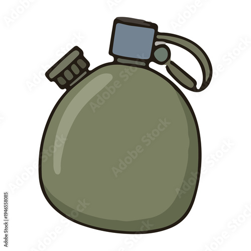 Military Canteen Illustration