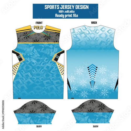 Sports Jersey Sublimation Design Template Collection – Modern Esports & Athletic Shirt Pattern