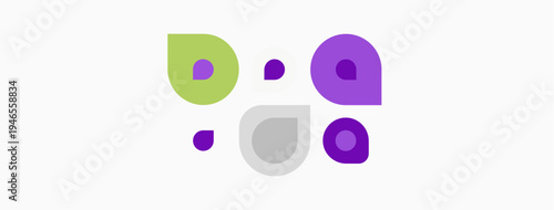 Abstract colorful shapes form face. Circles, ovals suggest eyes, nose, mouth. Minimalist design, simple composition, playful aesthetic.