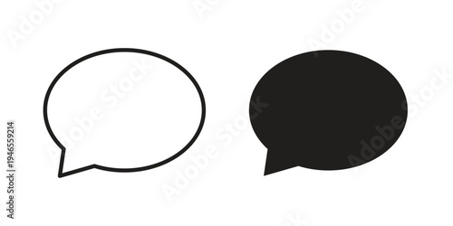 Speech bubble icon symbol design template. Vector 10 eps.