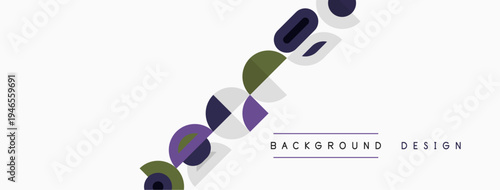 Abstract geometric shapes, purple, green, blue. Minimalist design element for backgrounds, modern aesthetic. Clean lines, simple composition.