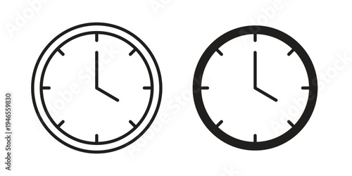 Time icon symbol design template. Vector 10 eps.