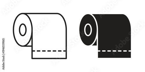 Toilet Paper icon symbol design template. Vector 10 eps.