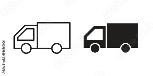 Truck icon symbol design template. Vector 10 eps.