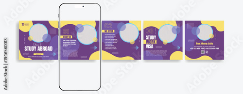 Creative Social Media Carousel Post Bundle for Influencers and Bloggers, Motivational Speech Templates, Educational Tips Slides, Instagram Marketing Banners and Square Flyer Poster Designs