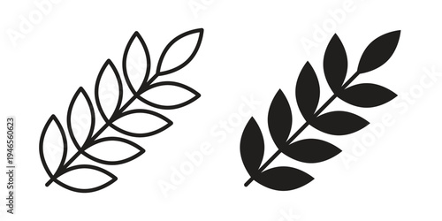 Wheat icon symbol design template. Vector 10 eps.