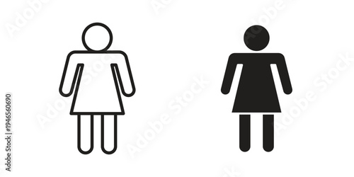 Woman icon symbol design template. Vector 10 eps.