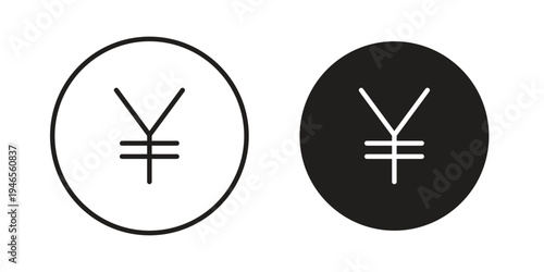 Yen icon symbol design template. Vector 10 eps.