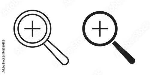 Zoom in icon symbol design template. Vector 10 eps.