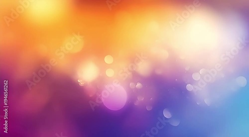 Abstract glowing bokeh lights colorful gradient motion background