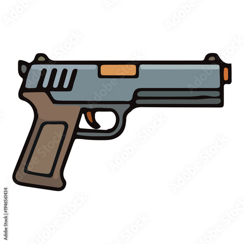 Cartoon Pistol Icon