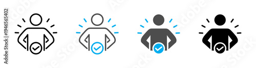 Self Confidence and Professional Assurance Icon Vector Illustration