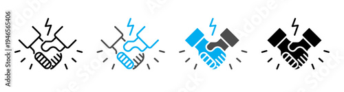 Conflict Resolution and Negotiation Concept Icon Vector Illustration