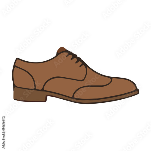 Brown Wingtip Shoe Icon