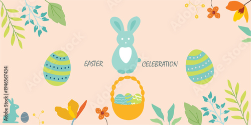 Easter celebration vector design 