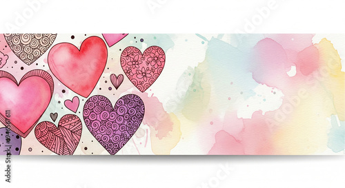 abstract background with hearts