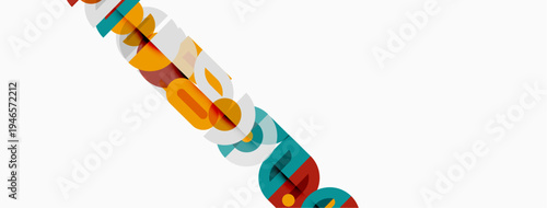 Abstract colorful typography spells RESPO. Shapes overlap, creating dynamic visual impact. Minimalist design, clean background.