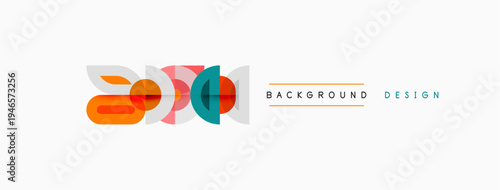 Abstract shapes, vibrant colors, modern design elements. Minimalist composition suitable for backgrounds, presentations. Clean aesthetic.