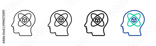 Spatial Intelligence Icon Collection Different Style Outline