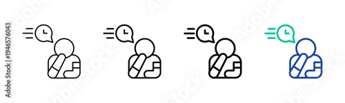 Fast Thinking Icon Collection Different Style Outline