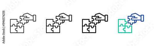 Motor Skills Icon Collection Different Style Outline