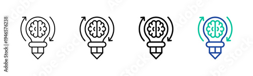 Conceptualization Icon Collection Different Style Outline