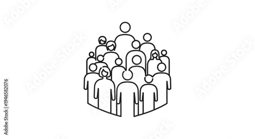 Group of people illustration leadership concept.